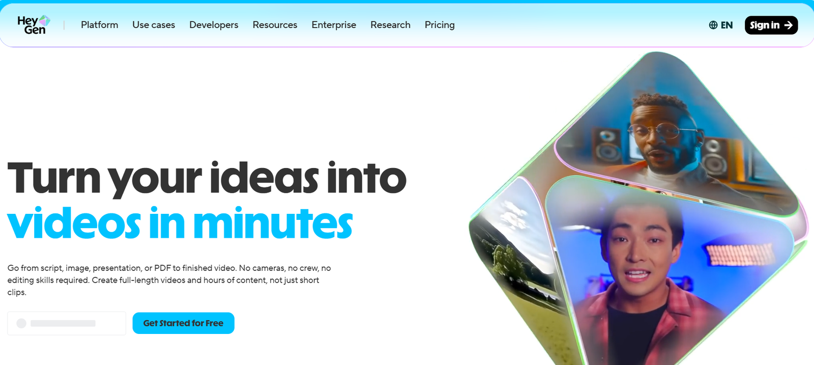 HeyGen - HeyGen is an AI video generation platform that converts written scripts into professional talking-he