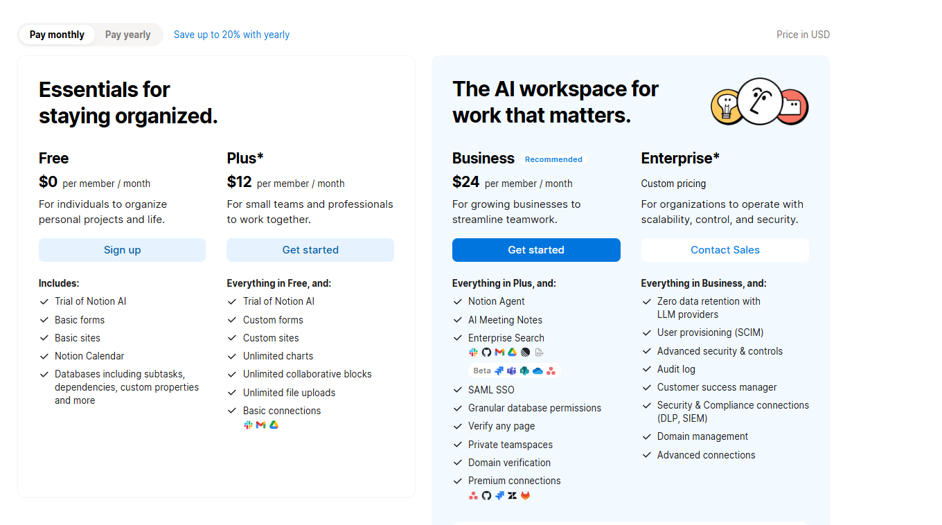Notion AI Pricing Plans and Details 