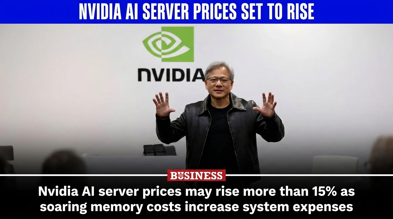 Nvidia AI Servers Face 15% Price Hike on Memory Crunch