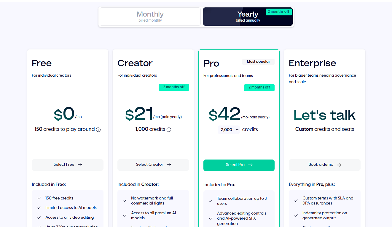 Wondercraft AI Pricing Plans and Details