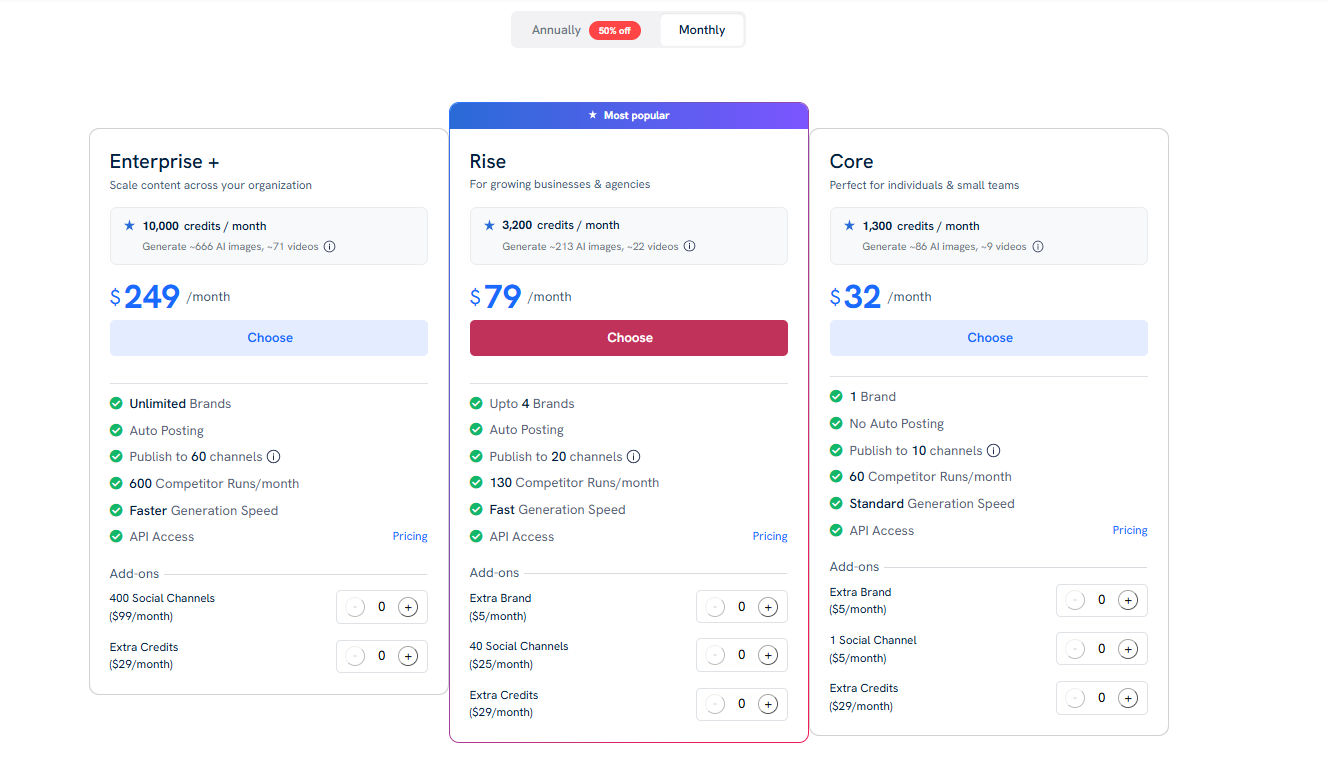 Predis AI Pricing Plans and Details
