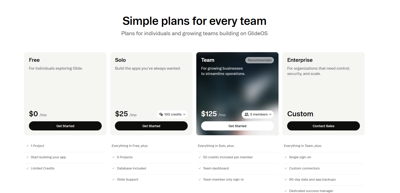 Glide Pricing Plans and Details