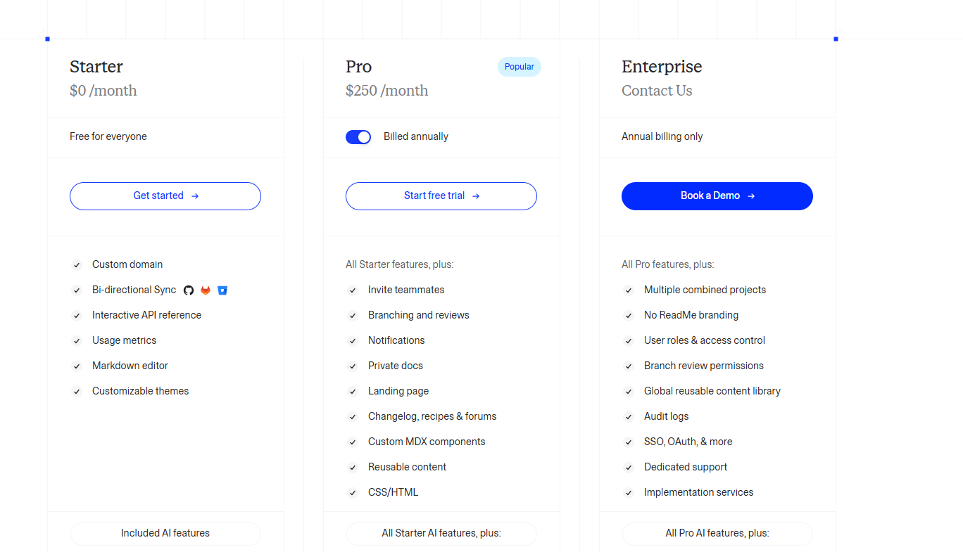 ReadMe AI Pricing Plans and Details