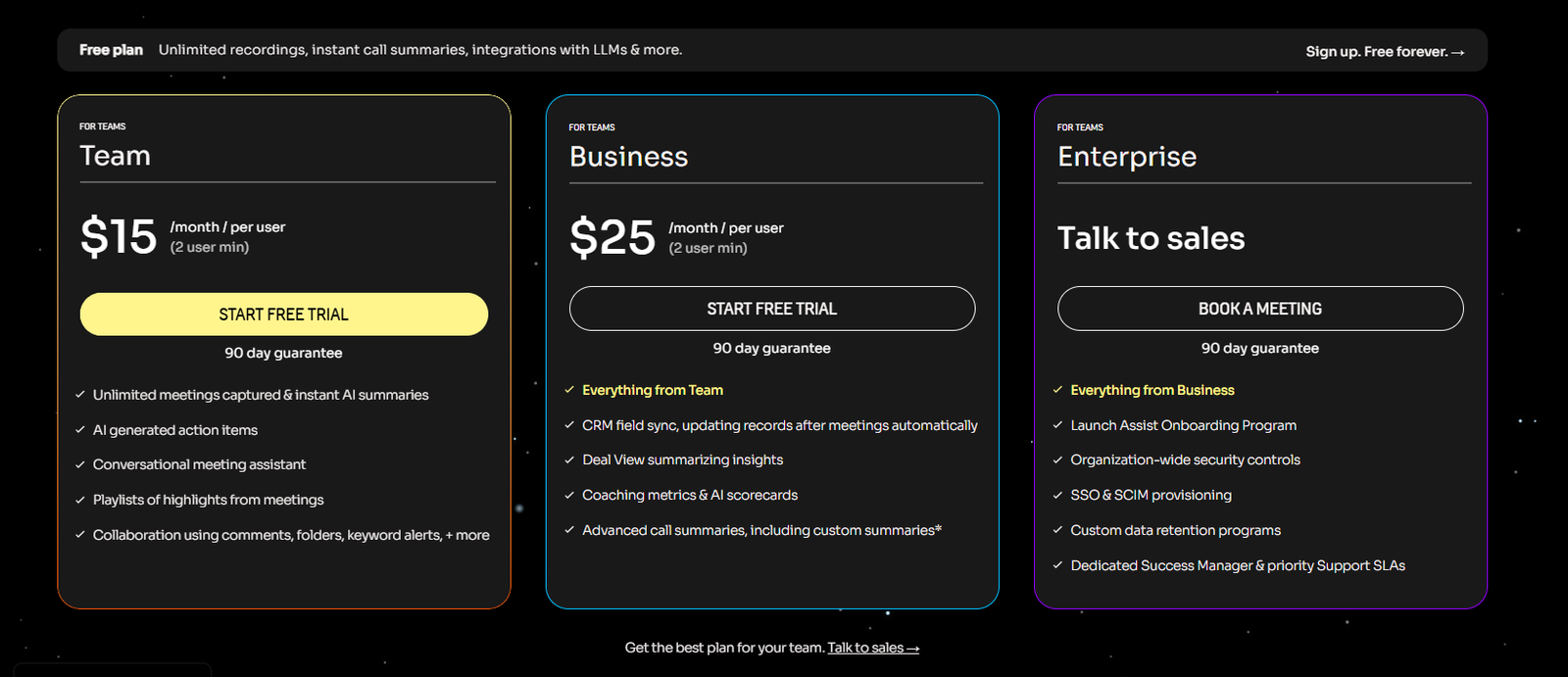 Fathom AI Pricing Plans and Details