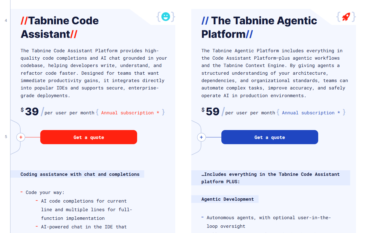 Tabnine Pricing Plans and Details