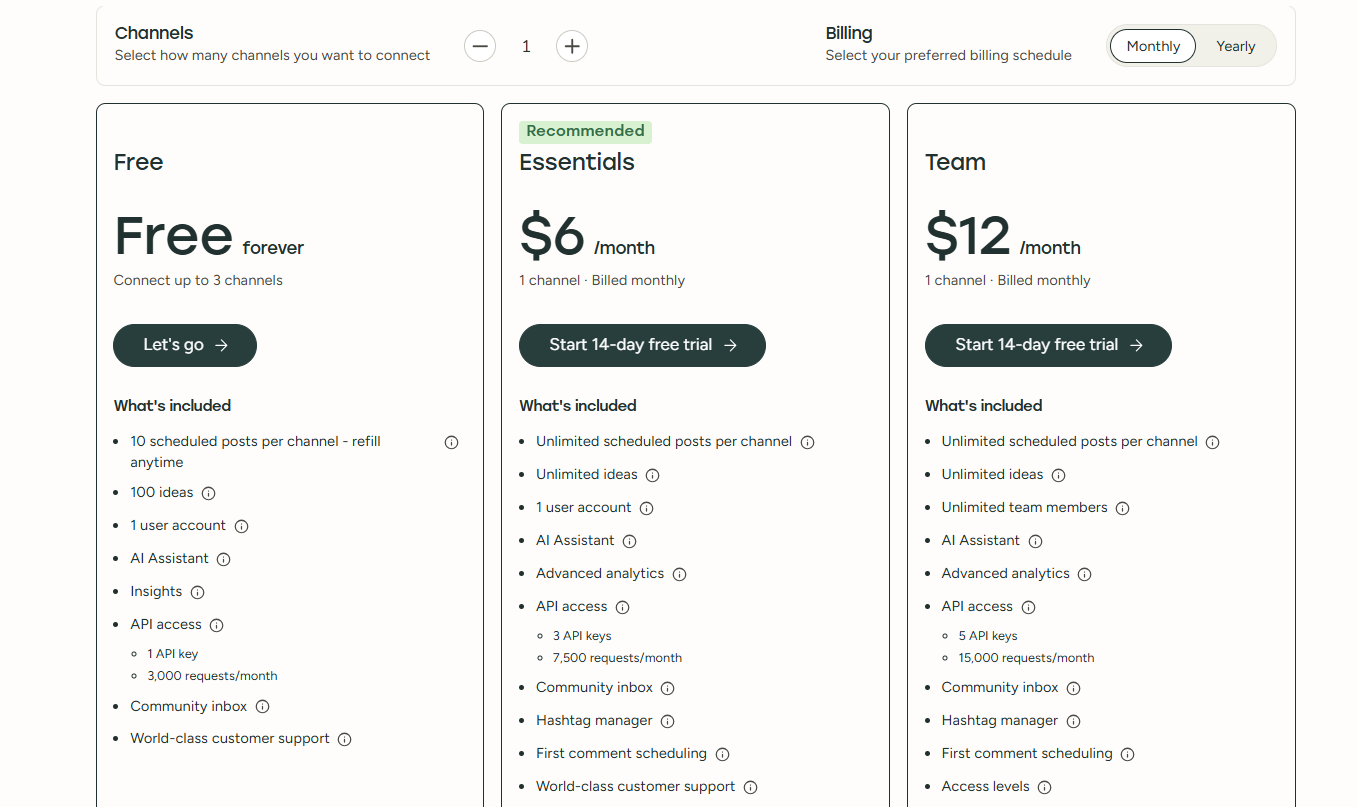 Buffer Pricing Plans and Details