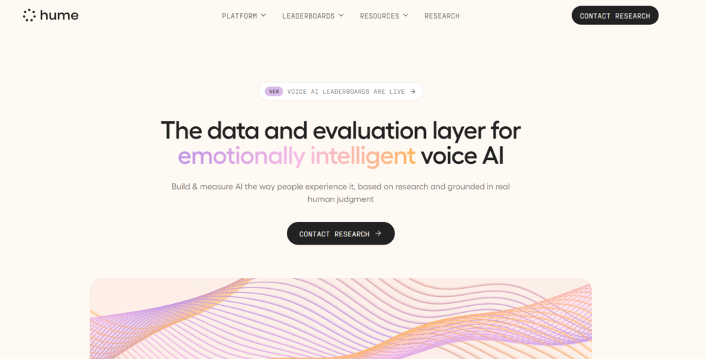Hume AI voice cloning platform for expressive and emotionally natural speech
