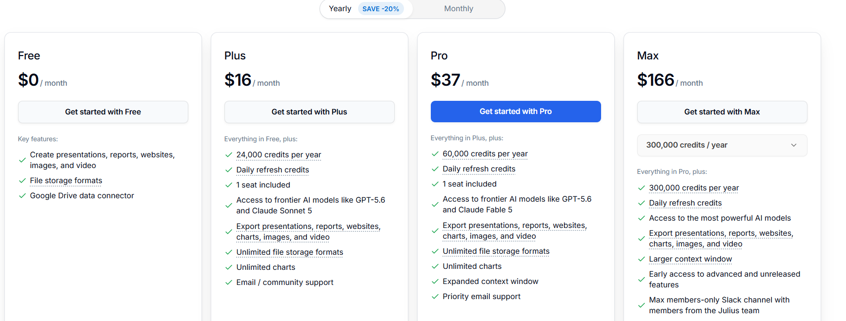 Julius AI Pricing Plans and Details