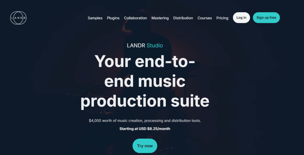 LANDR AI music mastering and audio enhancement platform