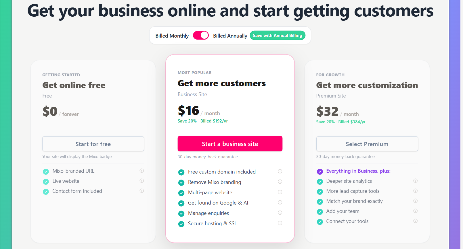 Mixo Pricing Plans and Details