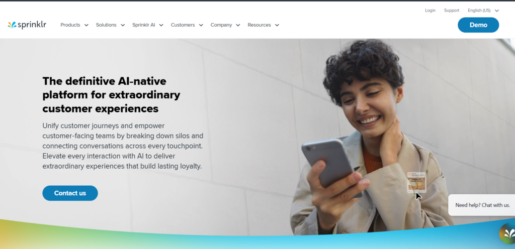 Sprinklr enterprise social media management platform for customer experience, analytics and digital engagement