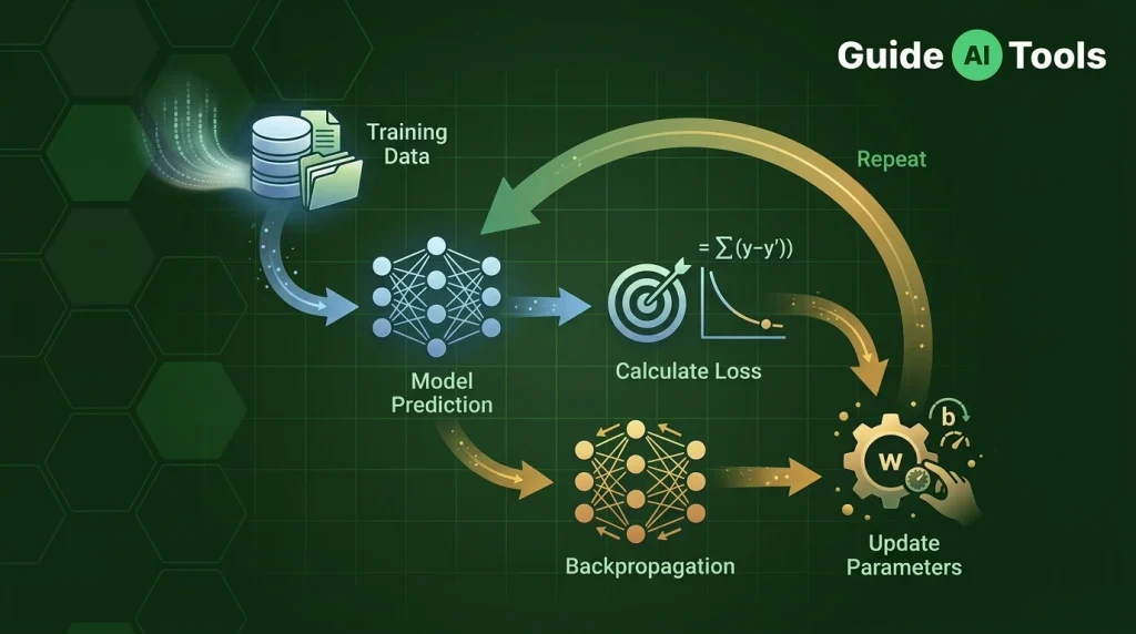 What happens during deep learning training