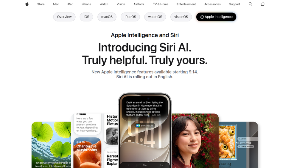 Apple Siri AI voice assistant for iPhone and Apple device control