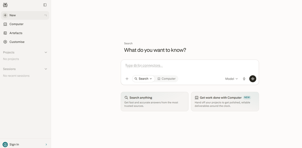 Perplexity AI voice assistant for web research and cited answers
