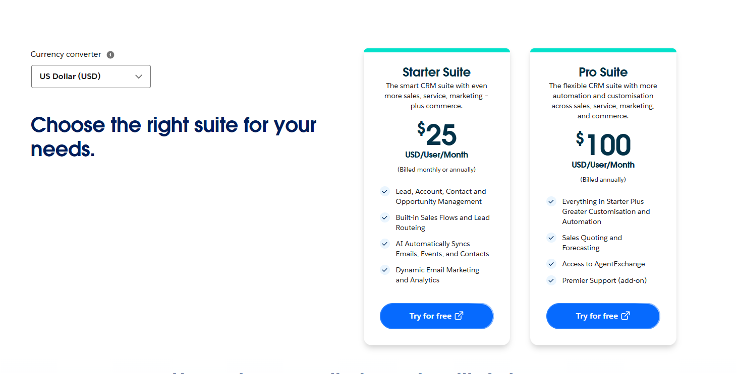 Salesforce Pricing Plans and Details