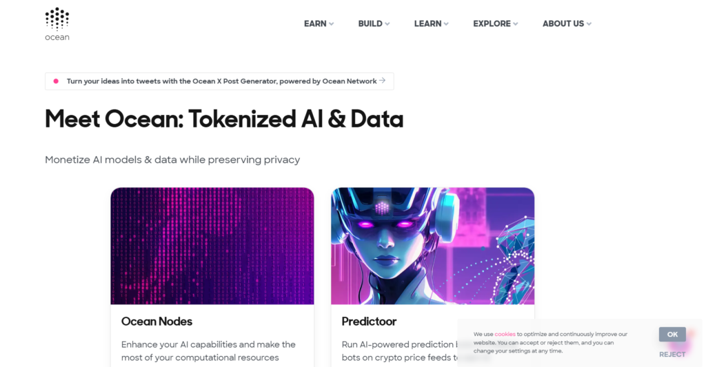 Ocean Protocol decentralized compute to data privacy exchange platform