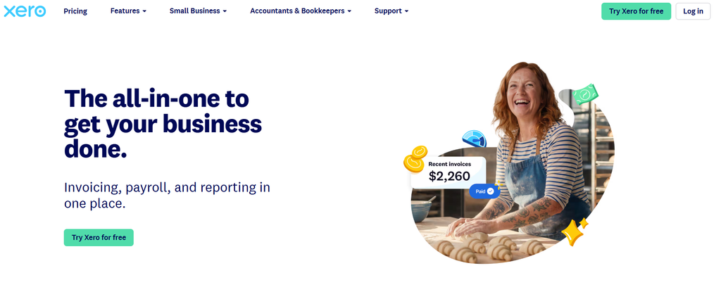Xero accounting software interface displaying JAX AI finance assistant and bank reconciliation