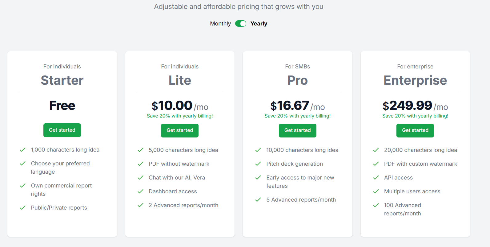 VenturusAI Pricing Plans and Details
